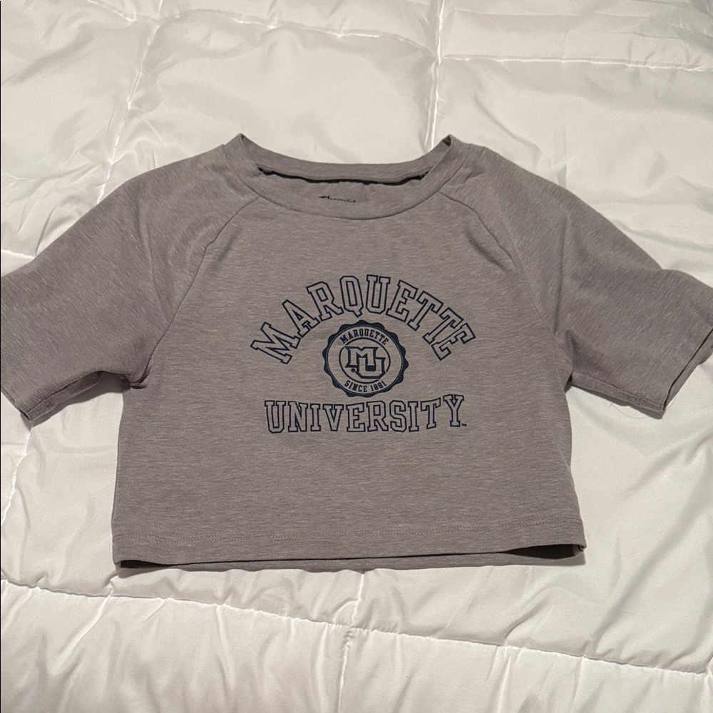 Marquette University Gray Crop Top